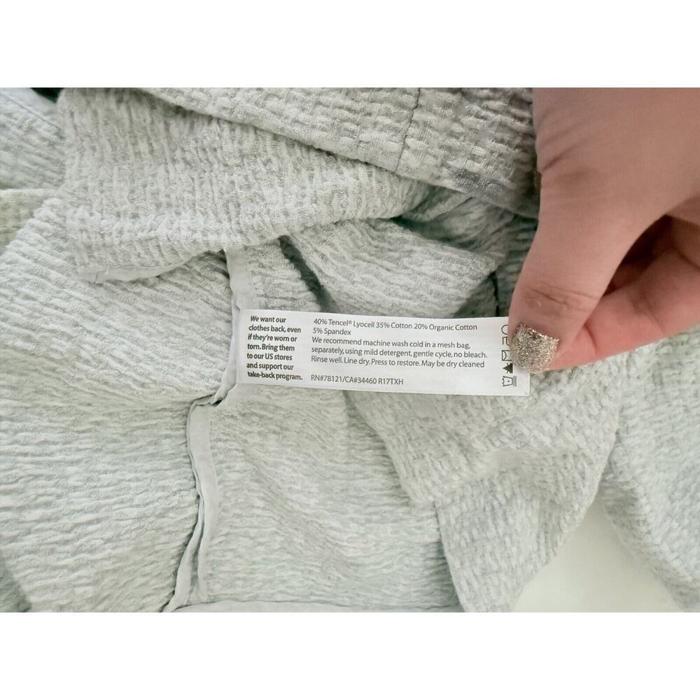 EILEEN FISHER Gray Button Stretch JACKET Organic Cotton Tencel Medium Loose Comf - Picture 9 of 9